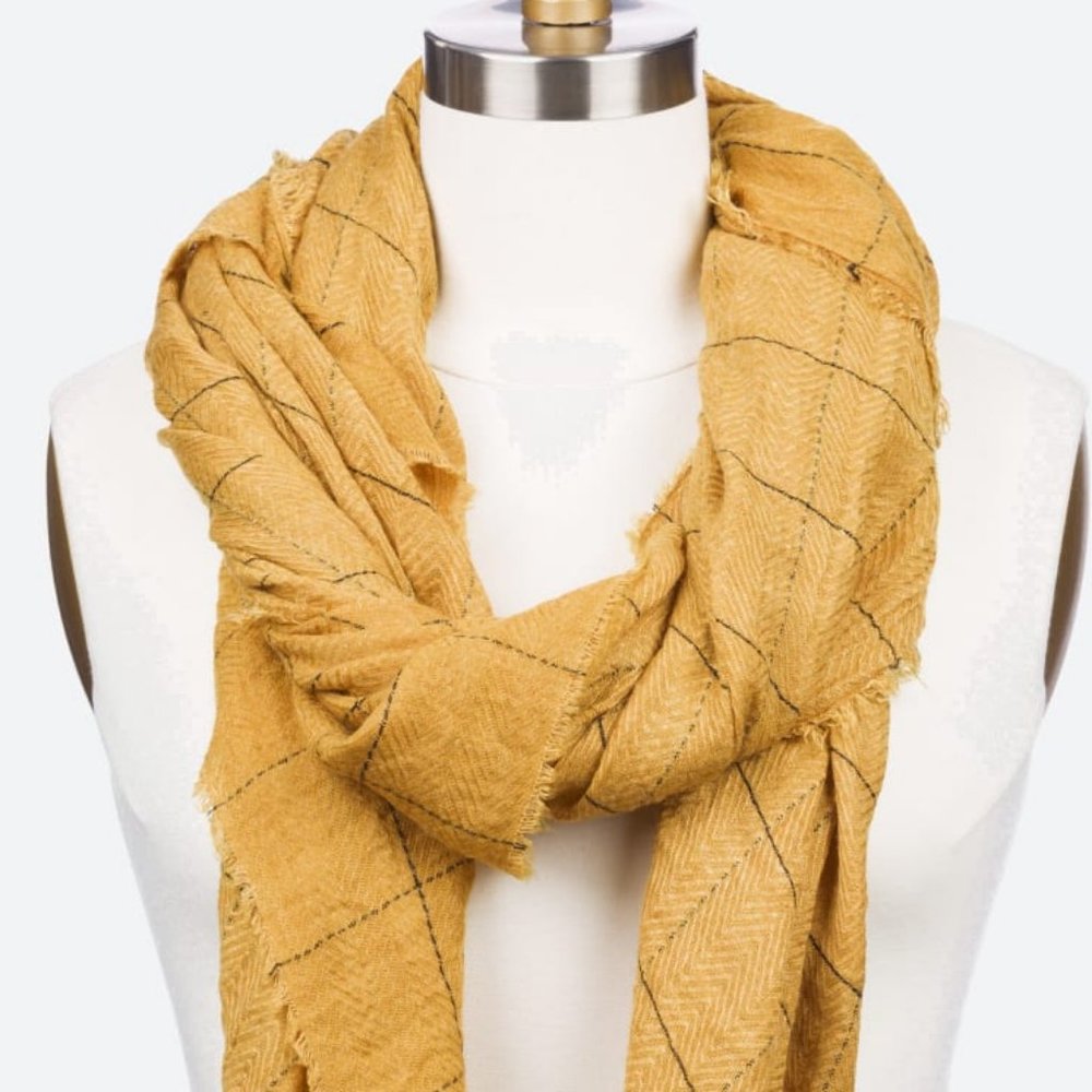 Octavia - Nadina Window Pane Oblong Scarf